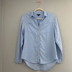 Topshop Button Front Chambray Shirt